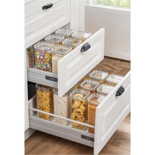 Şeffaf Plastik Saklama Kabı, Vakum Silikon Conta, 1,7 Lt, Tek Adet