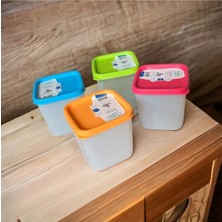 4'lü Çok Renkli Mini Nofrost Saklama Kabı, Derin Dondurucu Için 380ML