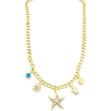 Serenity Haven Çok Renkli Deniz Yıldızı Kolye - Zarif Takı Hediye Alternatifi