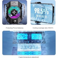 Gaming Telefon Sessiz Hava Soğutma Fan Derece Gösterge 2 Kademe Radyatör Sessiz Fan Telefon Soğutucu
