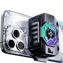 Gaming Telefon Sessiz Hava Soğutma Fan Derece Gösterge 2 Kademe Radyatör Sessiz Fan Telefon Soğutucu