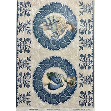 Lineart Pirinç Dekopaj Kağıdı BLEU98