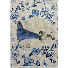 Lineart Pirinç Dekopaj Kağıdı BLEU95