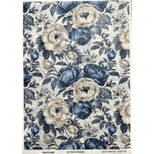 Lineart Pirinç Dekopaj Kağıdı BLEU106