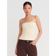 21103 Straplez Top-Açık Sarı