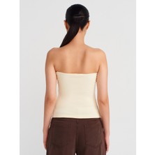 21103 Straplez Top-Açık Sarı