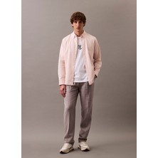 Calvin Klein Jeans Beyaz Erkek T-Shirt LV04RB828GYAA Ss 20S Embrd Ck Shıel