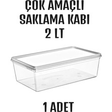 Turuncu Renkli, 2 Lt Kapasiteli, Kendinden Kapaklı Saklama Kabı, Derin Dondurucu Uyumlu