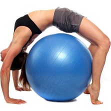 65 cm Mavi Pilates Topu ve Pompa Seti, Yoga ve Egzersiz Için Uygun