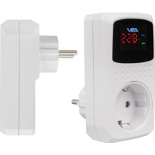 16A 3520W Tekli Dijital Göstergeli Akım Korumalı Priz