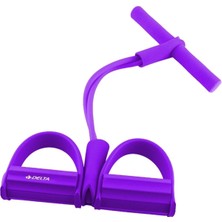 Mor Renk 4'lü Direnç Lastiği ile Etkili Egzersiz ve Forma Geliştirme Seti
