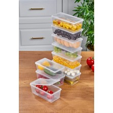 Turuncu Kendinden Kapaklı Derin Dondurucu Saklama Kabı 1l, 10'lu Set