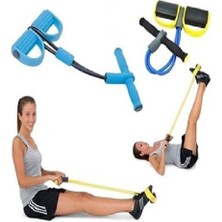 Mavi Renk 4'lü Direnç Lastiği ile El ve Ayak Egzersizi Seti