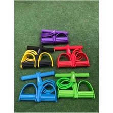 Mavi 4'lü Direnç Lastiği ile Kol ve Karın Egzersiz Seti