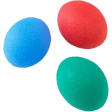 3'lü Mavi Silikon El Egzersiz Topu Seti, Bilek ve Parmak Güçlendirme