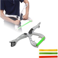 Taşınabilir 3'lü Direnç Lastikli Kol Kas Geliştirici Egzersiz Aleti Beyaz