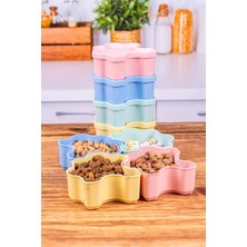 8 Adet Renkli Kapaklı 11 cm Yap Boz Saklama Kabı Seti