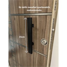 35CM Siyah Dikdörtgen Çelik Kapı Çekme ve Tutma Kolu