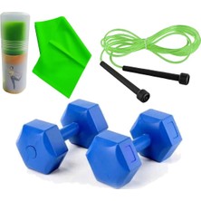 Evde Kullanım Için 4'lü Egzersiz Seti, 4kg, Mavi Renk