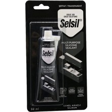 Selsil Şeffaf Tüp Genel Amaçlı Silikon 50 ml