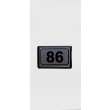Alüminyum Kapı Numarası, Yapışkanlı, 86 No, Dayanıklı ve Şık Tasarım