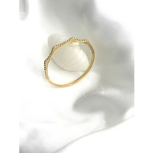 Xuping Dorik Model Zirkon Taşlı Kadın Kelepçe Bileklik Gold Renk