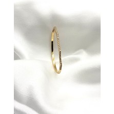 Xuping Dorik Model Zirkon Taşlı Kadın Kelepçe Bileklik Gold Renk
