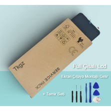 Tkgz - Samsung Galaxy A71 - SM-A715 Uyumlu LCD Ekran Dokunmatik Service - Pack - Full Çıtalı + Montaj Seti