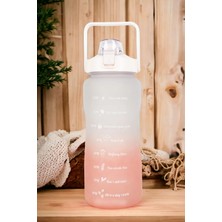 Serenity Haven Motivasyonel 2l Matara, Şık Pembe ve Gri Renk Seçeneğiyle Günlük Kullanıma Uygun