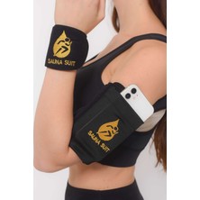 Ayarlanabilir Spor Bilek ve Kol Bandı Seti, Unisex, Siyah