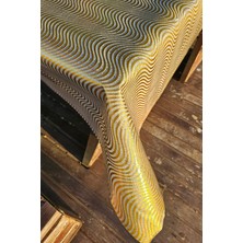 Hasır Desen Paralel Şeffaf Pvc Masa Örtüsü Silinebilir Muşamba Sofra Bezi Lüx Hasır Su Geçirmez.