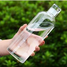 Serenity Haven 500ML Sağlıklı Borosilikat Cam Su Şişesi, Sızdırmaz, Motivasyonlu, Beyaz