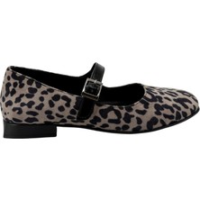 Albini 26100780  Babet Leopar Desenli Kadın Ayakkabı
