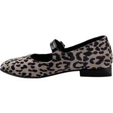 Albini 26100780  Babet Leopar Desenli Kadın Ayakkabı