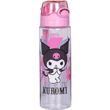 Serenity Haven Pembe 500ML Pipetli Askılı Kilitli Su Şişesi, Şık ve Pratik Tasarım