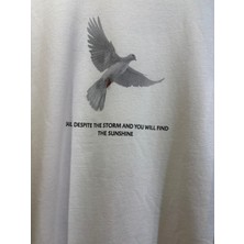 OVERSİZE PAMUKLU BİSİKLET YAKA T-SHİRT