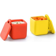 Omiebox Bento Kutusu Iç Bölme Kapları 2li Kırmızı ve Sarı