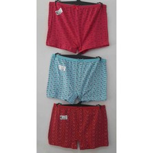 Gümüş Kadın Empirme Boxer %100 Pamuk Paket Içeriği 3 Adet Beden (M)