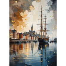 Bedeko Yelkenli Tekne Mdf Tablo