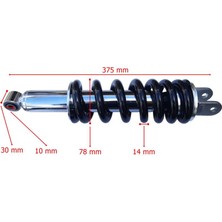 Honda Twister 250 Arka Amortisör 375 mm Gazlı