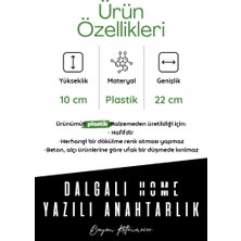 Bayan Rottenmeier Dalgalı Home Yazılı Duvar Askılı Anahtarlık Anahtarlık Askısı (22X10 CM) Duvar Anahtarlığı