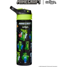 Smiggle - Minecraft Otomatik Pipetli 520ML Çelik Matara
