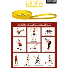 5KG SARI Direnç Bandı Barfiks Resistance Direnç Lastiği Fitness Plates Aerobik Kondisyon