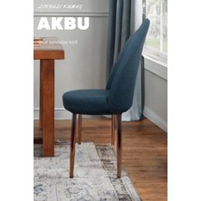 Likrali Kumaş Oval Sandalye Kılıfı ,sandalye Örtüsü Pitikare Desen (1 Adet)
