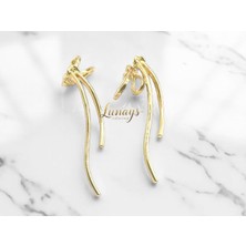 Jevelry Klasik Sallantılı Model Kadın Küpe Gold Renk