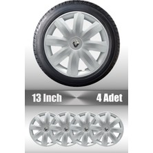 Renault Toros R Europa 13" Inç Uyumlu 4 Adet 1 Takım Gri Kırılmaz Esnek Jant Kapağı 025