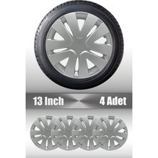 Fiat Tempra Panda 13" Inç Uyumlu 4 Adet 1 Takım Gri Kırılmaz Esnek Jant Kapağı 014