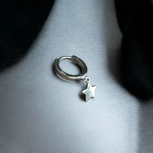 Novada 925 Ayar Gümüş Zirkon Taşlı Yıldız Detaylı Küpe
