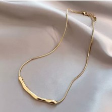 Köprücük Kemiği Kadın Kolye 316 Paslanmaz Çelik Gold Renk