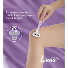 Loveincrafts x3 Set Luna 5 Bıçaklı Kadın Tıraş Makinesi 2 Yedek Tıraş Bıçağı Başlıklı